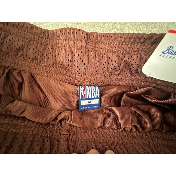NBA Brown Mesh Athletic Basketball Shorts with Pockets - Picture 3 of 8